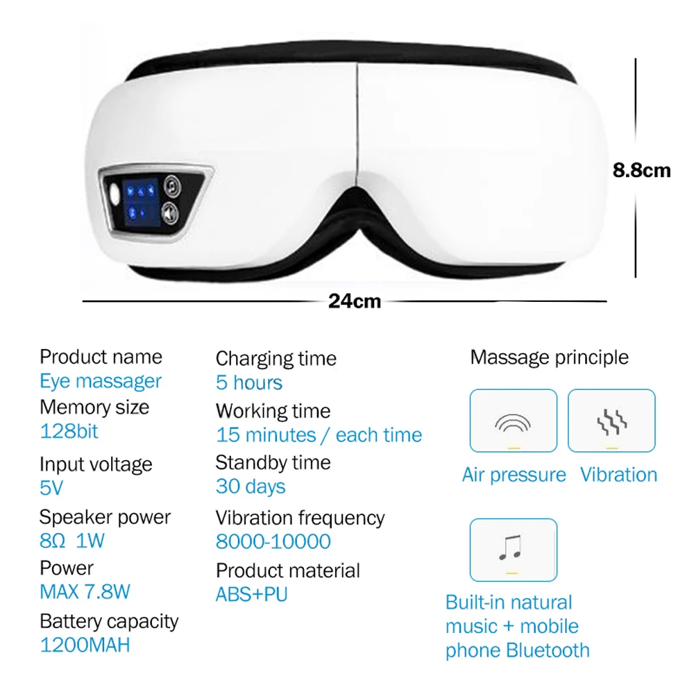 VIMINTO Smart Eye Massager with Heat & Bluetooth — gallery 3 product photo
