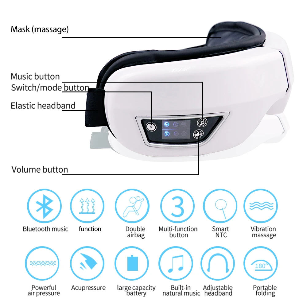 VIMINTO Smart Eye Massager with Heat & Bluetooth — gallery 5 product photo
