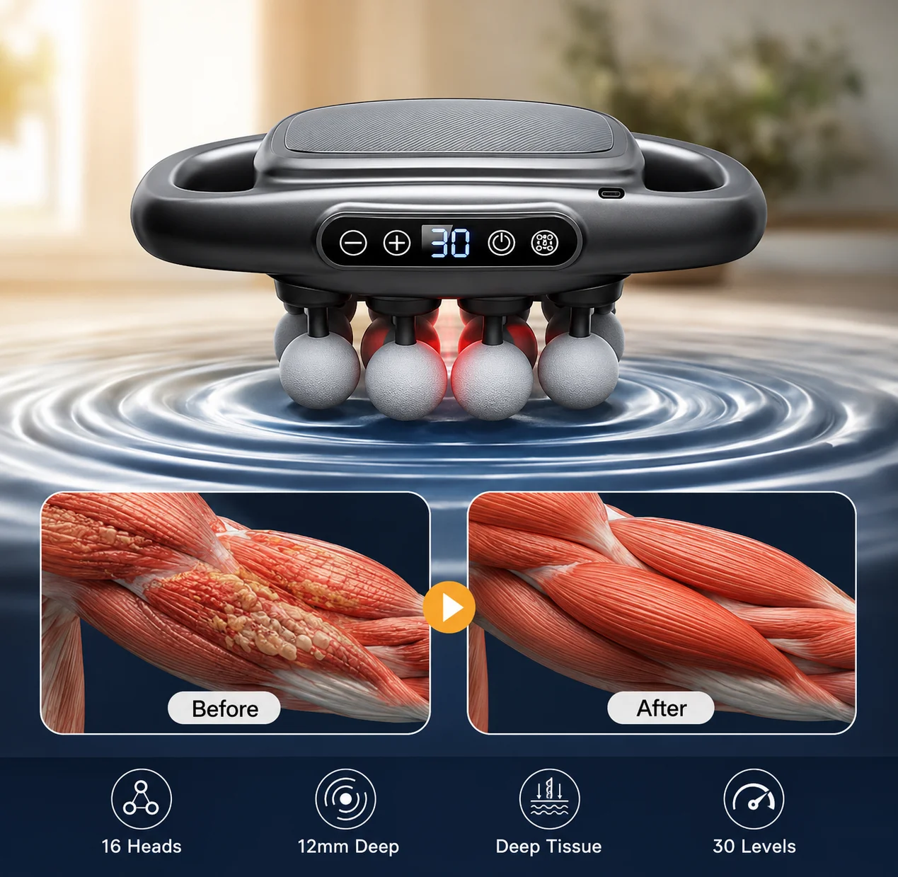 VIMINTO Unwind Pro 16-Node Neck & Shoulder Massager — feature banner 102: benefits and how it works