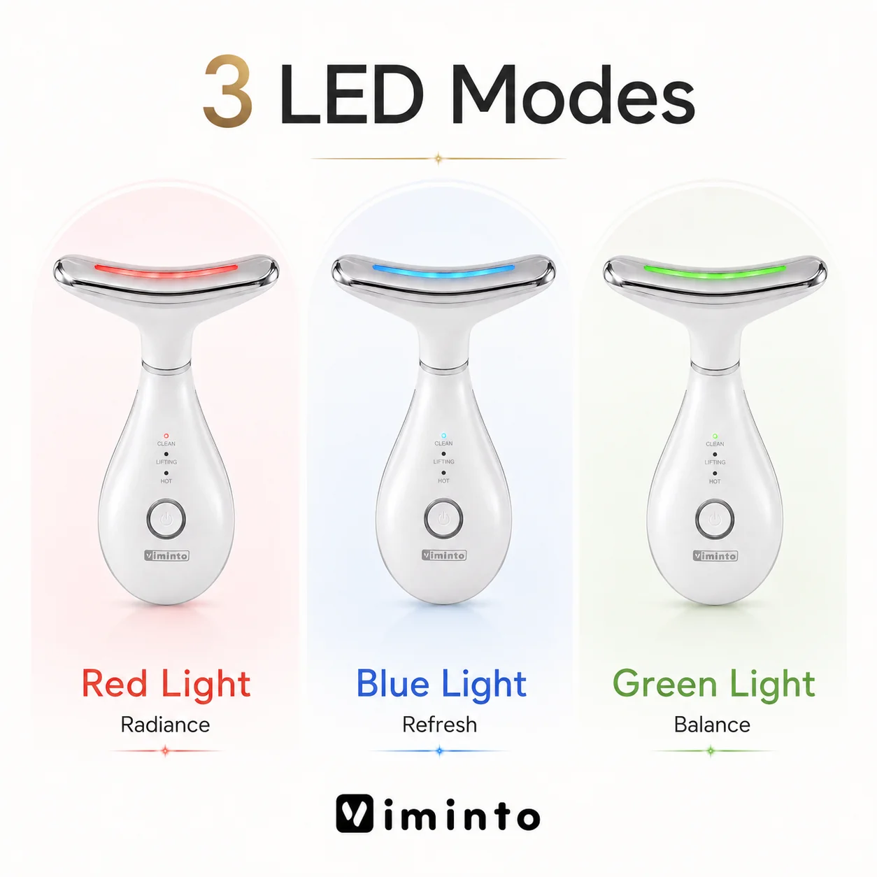 VIMINTO 3-in-1 Face Massager — feature banner 3: benefits and how it works