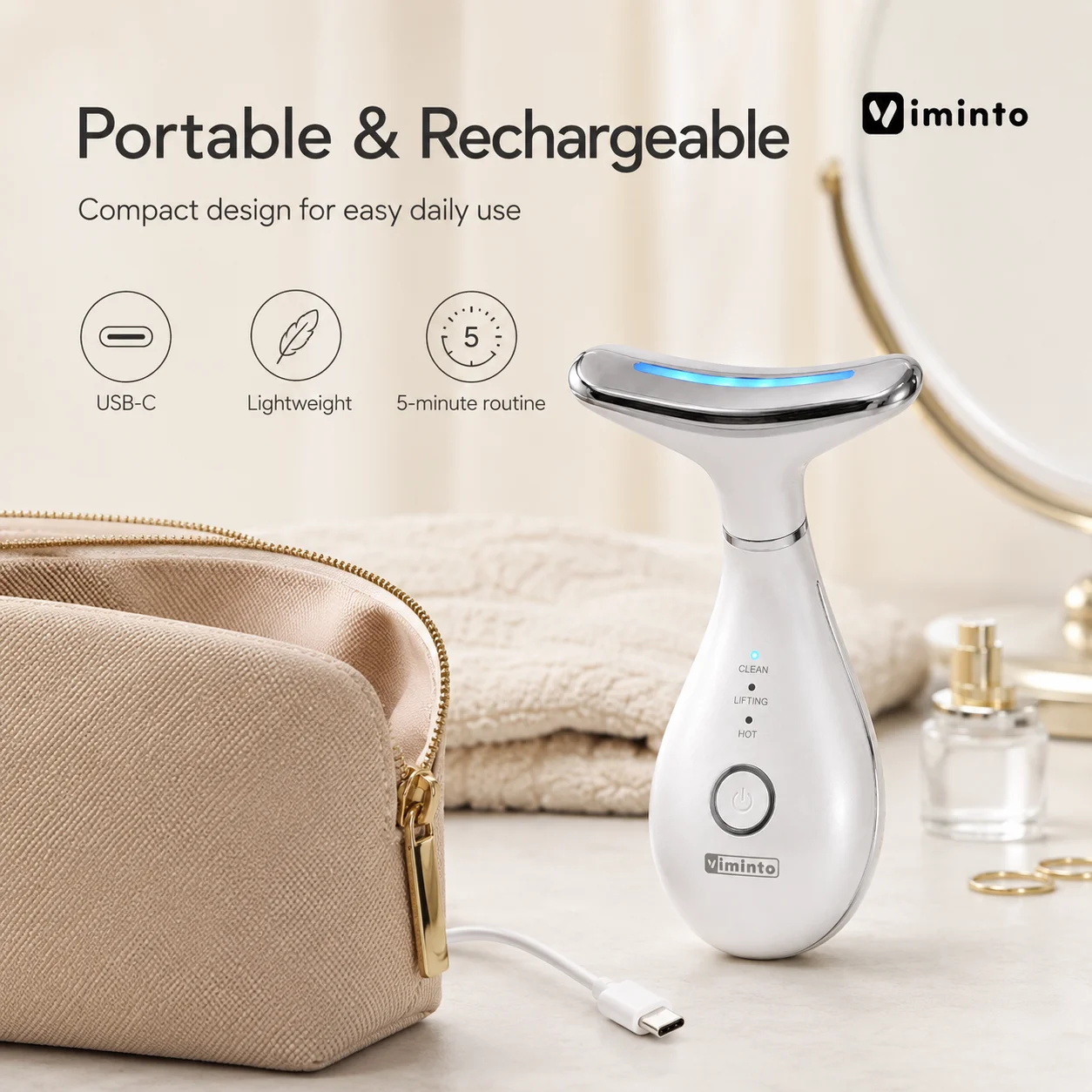 VIMINTO 3-in-1 Face Massager — feature banner 8: benefits and how it works