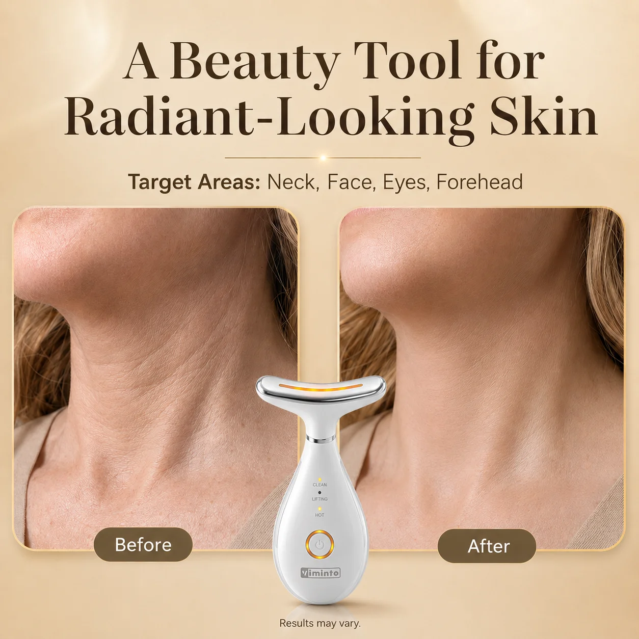 VIMINTO 3-in-1 Face Massager — feature banner 1: benefits and how it works